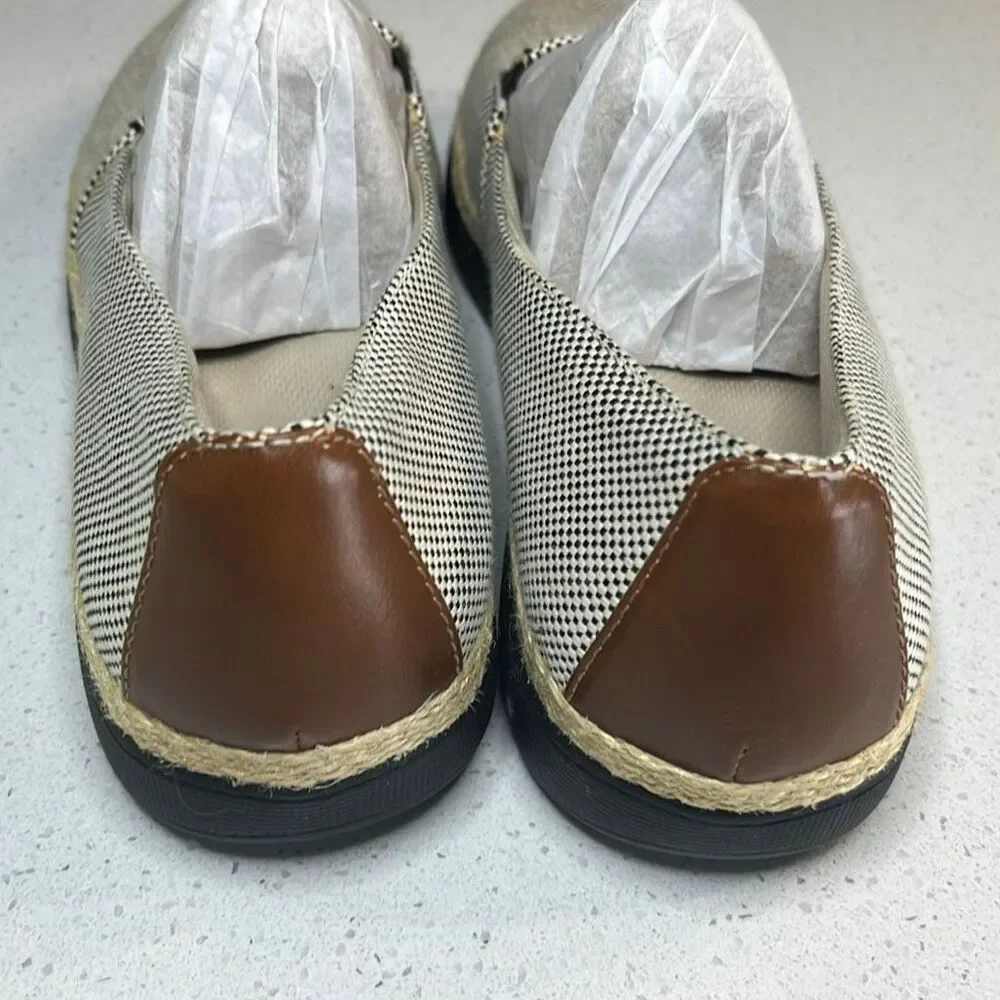 Trotters Accent Espadrille Slip-On Black/White Checkerboard Women 12 Narrow